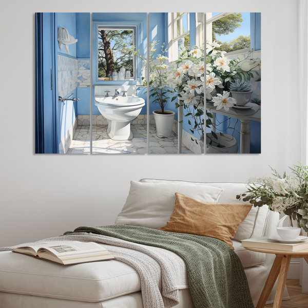 DesignArt Bathroom Toilet Reflections of II - Bath & Laundry Metal Wall ...